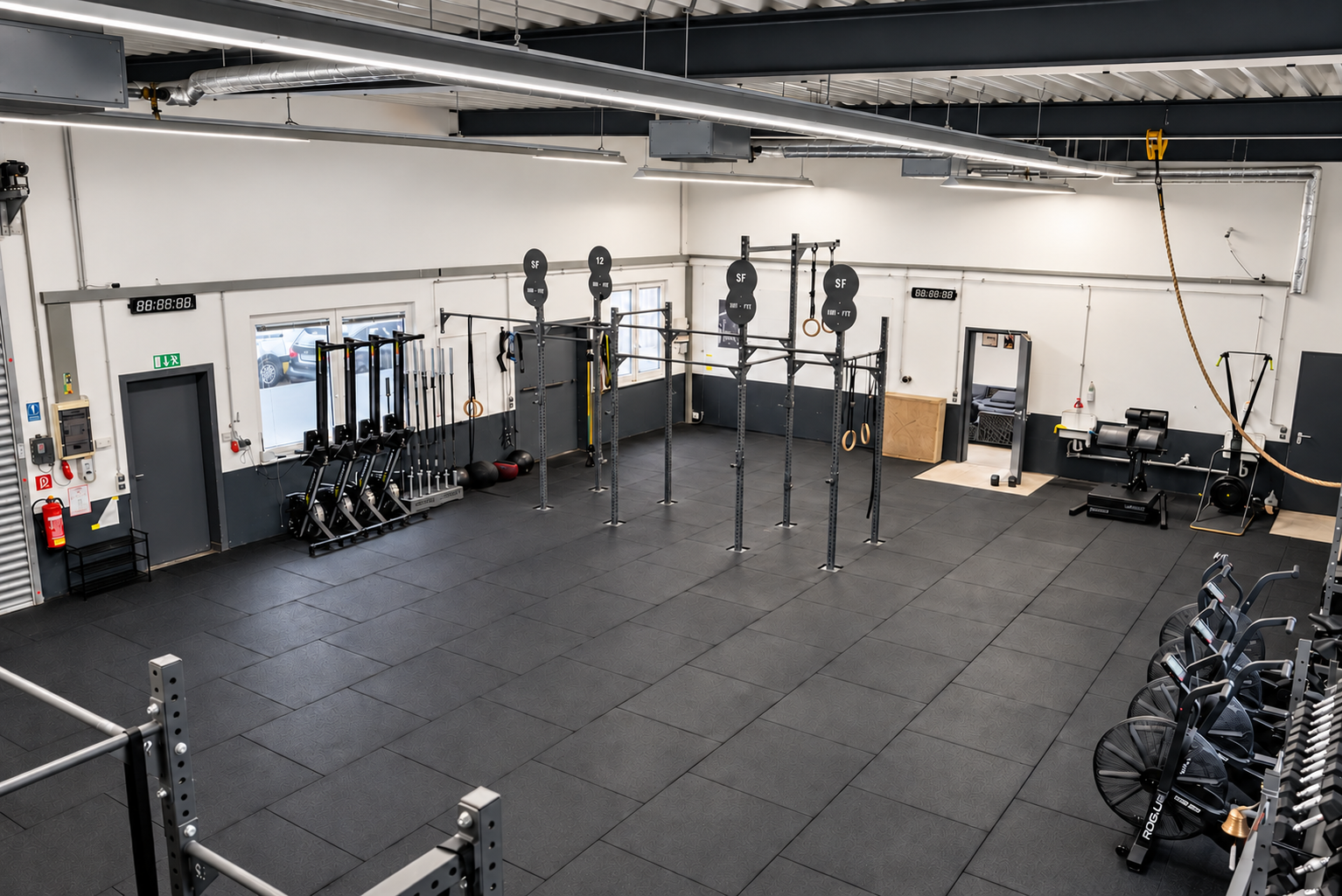 Blick auf die Trainingsfläche von CrossFit Kupferstadt
